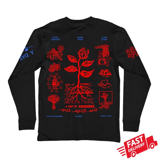 Adtr Store Merch Flowers Long Sleeve Tee Adtr Store Merch Flowers Long Sleeve Tee