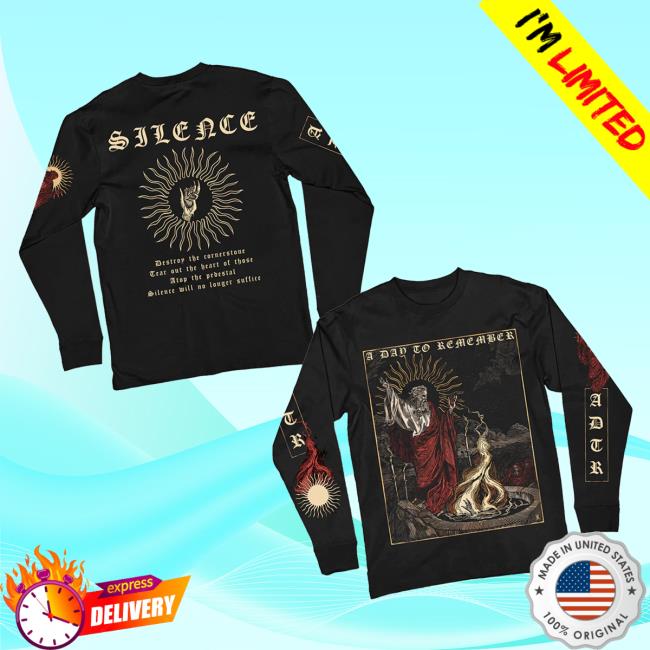 A Day To Remember Adtr Merch Store Silence Long Sleeve Tee A Day To Remember Adtr Merch Store Silence Long Sleeve Tee