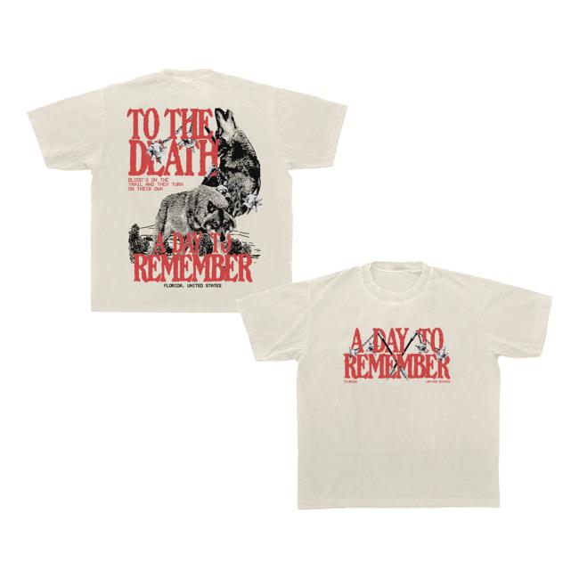 A Day To Remember Adtr Merch Store To The Death Tee Ivory A Day To Remember Adtr Merch Store To The Death Tee Ivory