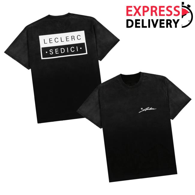 Charles Leclerc Merch Store Signature Tee Black Charles Leclerc Merch Store Signature Tee Black