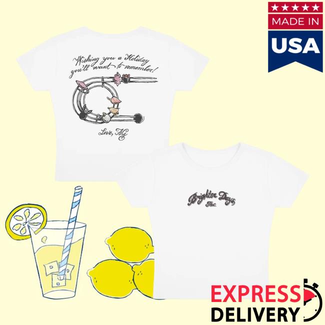 Ariana Grande Merch Store Brighter Days Inc. Holiday Baby T-Shirt Ariana Grande Merch Store Brighter Days Inc. Holiday Baby T-Shirt