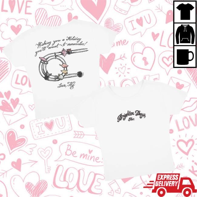 Ariana Grande Merch Store Brighter Days Inc. Holiday Baby T-Shirt Ariana Grande Merch Store Brighter Days Inc. Holiday Baby T-Shirt