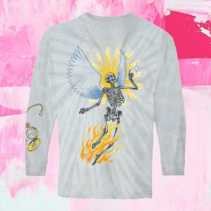 Imagine Dragons Merch Store It’s Time Grey Tie Dye Youth Long Sleeve