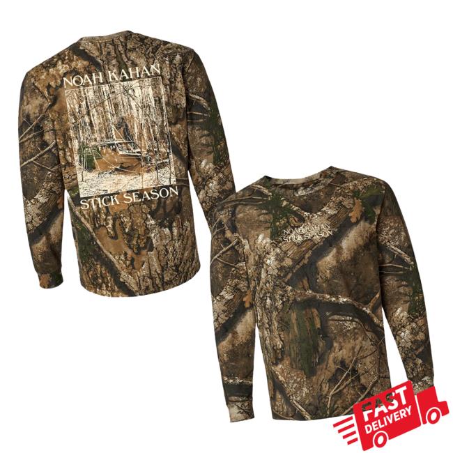 Noah Kahan Merch Store Stick Season Camo Longsleeve Noah Kahan Merch Store Stick Season Camo Longsleeve