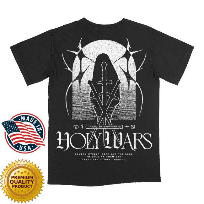 Rise Records Store Merch Holy Wars I Feel Everything Black T-Shirt Rise Records Store Merch Holy Wars I Feel Everything Black T-Shirt