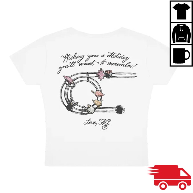 Ariana Grande Store Merch Brighter Days Inc. Holiday Baby T-Shirt Ariana Grande Store Merch Brighter Days Inc. Holiday Baby T-Shirt