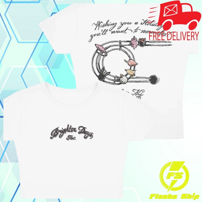 Ariana Grande Store Merch Brighter Days Inc. Holiday Baby T-Shirt Ariana Grande Store Merch Brighter Days Inc. Holiday Baby T-Shirt
