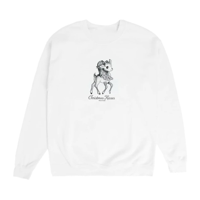 Ariana Grande Store Merch Christmas Kisses Reindeer Crewneck Ariana Grande Store Merch Christmas Kisses Reindeer Crewneck