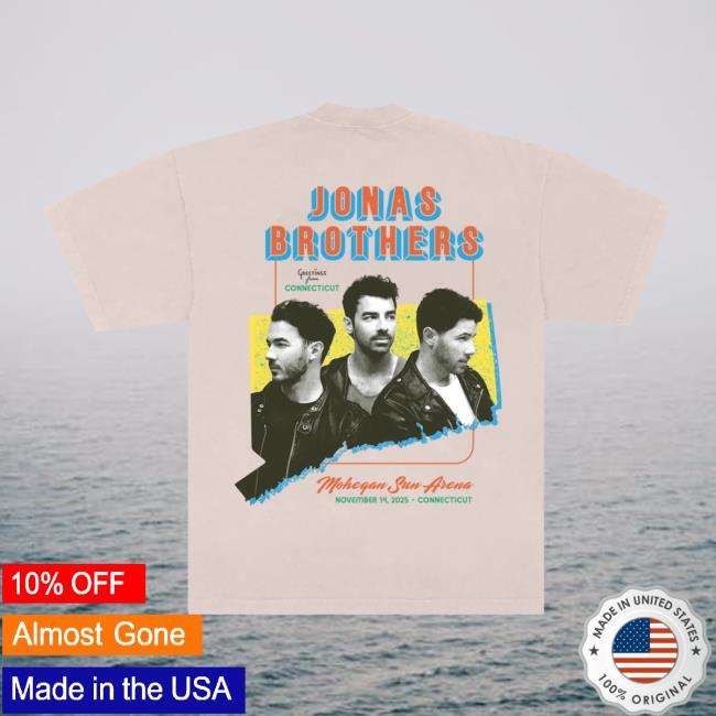 Jonas Brothers Merch Store Greetings From Your Hometown Uncasville Ct Tee Jonas Brothers Merch Store Greetings From Your Hometown Uncasville Ct Tee