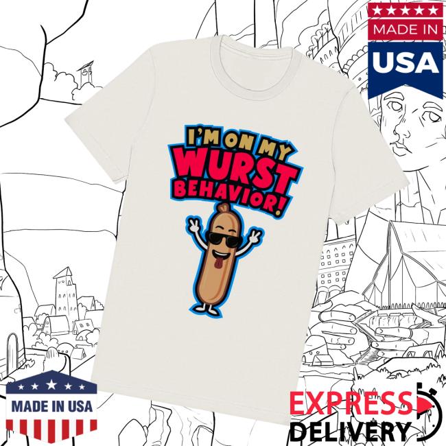Jonas Brothers Merch Store I’m On My Wurst Behavior Tee Jonas Brothers Merch Store I’m On My Wurst Behavior Tee