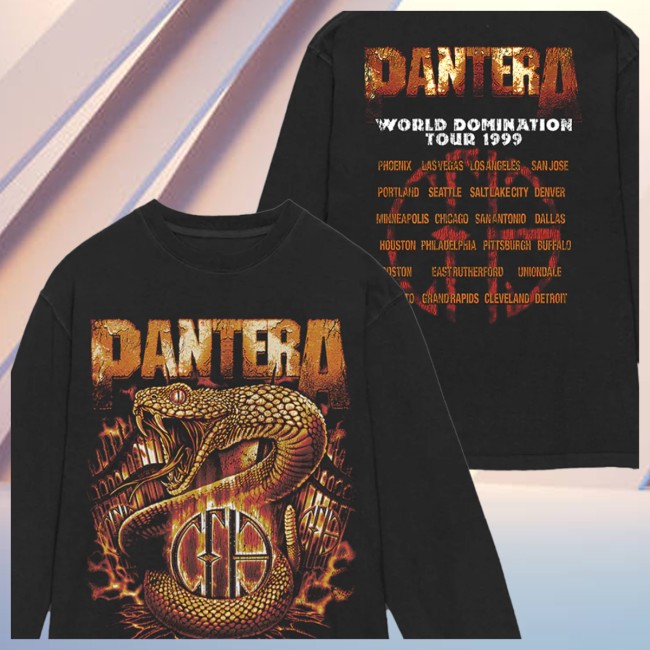 Pantera Store Merch World Domination Tour 1999 Long Sleeve Pantera Store Merch World Domination Tour 1999 Long Sleeve