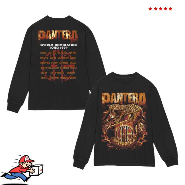Pantera Merch Store World Domination Tour 1999 Long Sleeve Pantera Merch Store World Domination Tour 1999 Long Sleeve