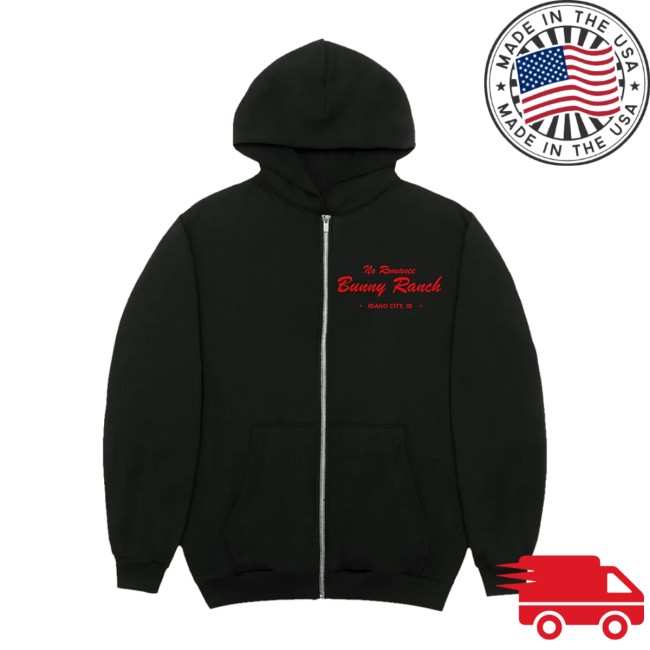 Hello Merch Store Youth Lagoon Bunny Ranch Zip-Up Hoodie Hello Merch Store Youth Lagoon Bunny Ranch Zip-Up Hoodie