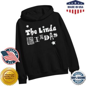 The Linda Lindas Store Merch Stars Puff Print Black Hoodie