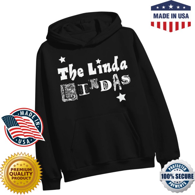 The Linda Lindas Store Merch Stars Puff Print Black Hoodie The Linda Lindas Store Merch Stars Puff Print Black Hoodie