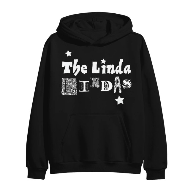 The Linda Lindas Store Merch Stars Puff Print Black Hoodie The Linda Lindas Store Merch Stars Puff Print Black Hoodie