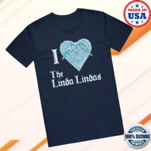 The Linda Lindas Store Merch Bird Heart Navy T-Shirt
