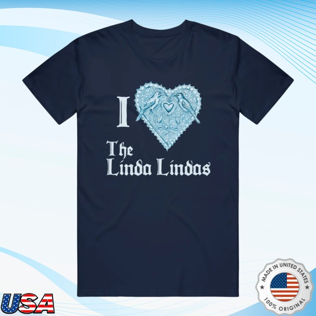 The Linda Lindas Store Merch Bird Heart Navy T-Shirt The Linda Lindas Store Merch Bird Heart Navy T-Shirt
