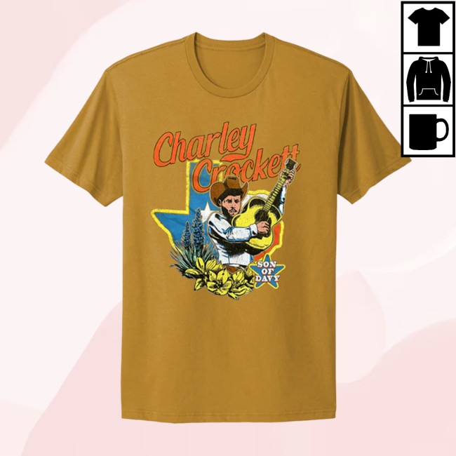 Charley Crockett Store Merch Gold Bluebonnet Tee Charley Crockett Store Merch Gold Bluebonnet Tee