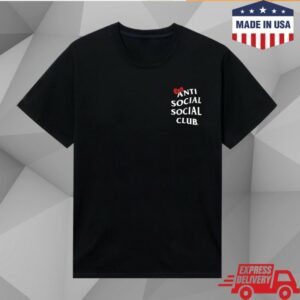 Sanrio Store Merch Anti Social Social Club X Hello Kitty And Friends Black Tee