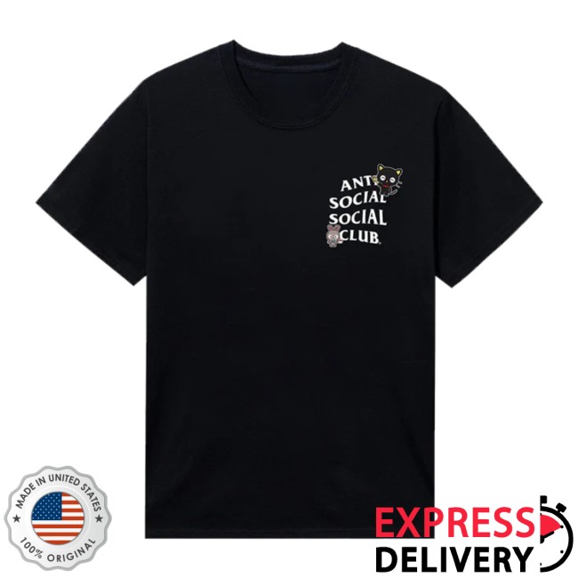 Sanrio Store Merch Anti Social Social Club X Chococat Black Tee Sanrio Store Merch Anti Social Social Club X Chococat Black Tee