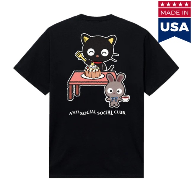 Sanrio Store Merch Anti Social Social Club X Chococat Black Tee Sanrio Store Merch Anti Social Social Club X Chococat Black Tee