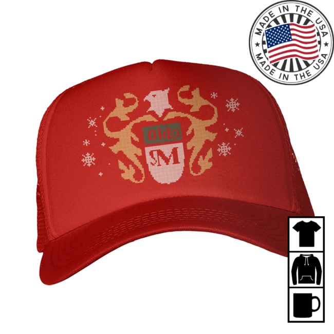 Old Milwaukee Store Merch Vintage Holiday Red Trucker Hat Old Milwaukee Store Merch Vintage Holiday Red Trucker Hat
