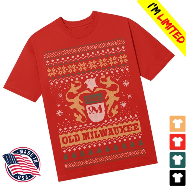 Old Milwaukee Store Merch Vintage Holiday Red Tee Old Milwaukee Store Merch Vintage Holiday Red Tee