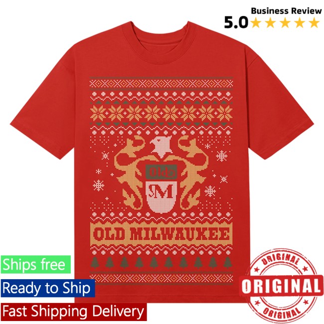 Old Milwaukee Store Merch Vintage Holiday Red Tee Old Milwaukee Store Merch Vintage Holiday Red Tee