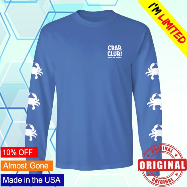 Routeone Apparel Store Merch Crab Club Flo Blue Long Sleeve Shirt Routeone Apparel Store Merch Crab Club Flo Blue Long Sleeve Shirt