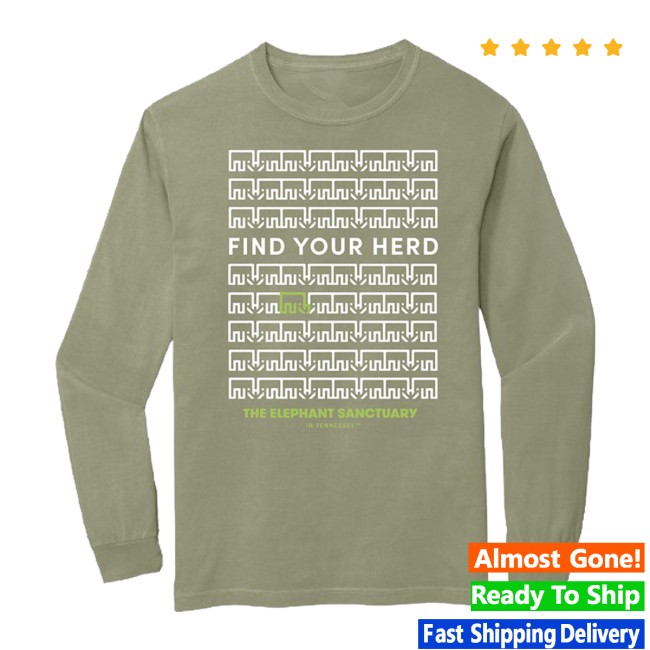 Elephants Store Merch Find Your Herd Long Sleeved T-Shirt Elephants Store Merch Find Your Herd Long Sleeved T-Shirt
