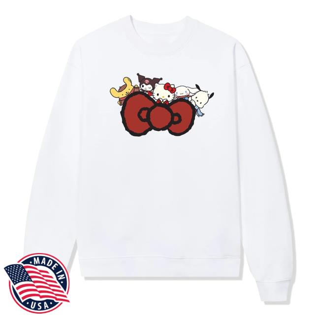 Antisocialsocialclub Merch Store Anti Social Social Club X Hello Kitty And Friends Big Bow Crewneck White Antisocialsocialclub Merch Store Anti Social Social Club X Hello Kitty And Friends Big Bow Crewneck White
