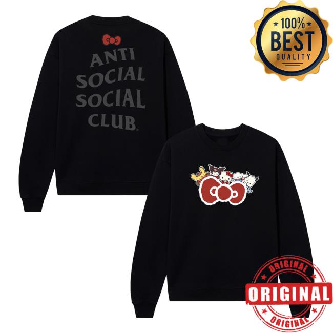 Antisocialsocialclub Merch Store Anti Social Social Club X Hello Kitty And Friends Big Bow Crewneck Antisocialsocialclub Merch Store Anti Social Social Club X Hello Kitty And Friends Big Bow Crewneck
