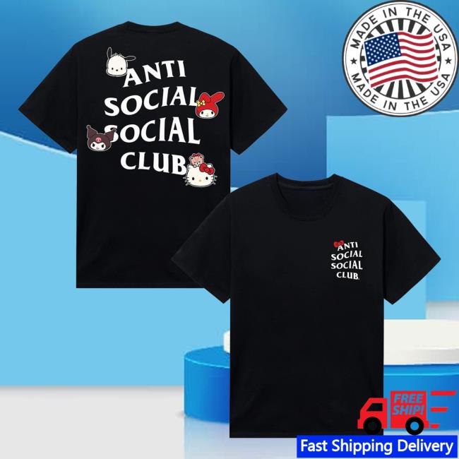Antisocialsocialclub Merch Store Assc X Hello Kitty And Friends Tee Black Antisocialsocialclub Merch Store Assc X Hello Kitty And Friends Tee Black