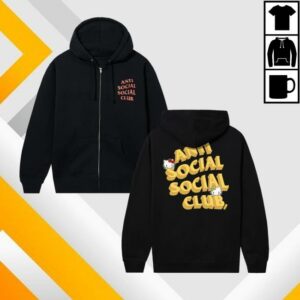 Sanrio Merch Store Anti Social Social Club X Hello Kitty Zip Hoodie