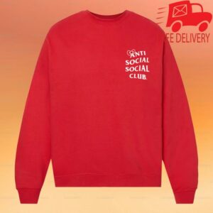 Antisocialsocialclub Merch Store Assc X Hello Kitty Hk & Friends Bow Crewneck Red