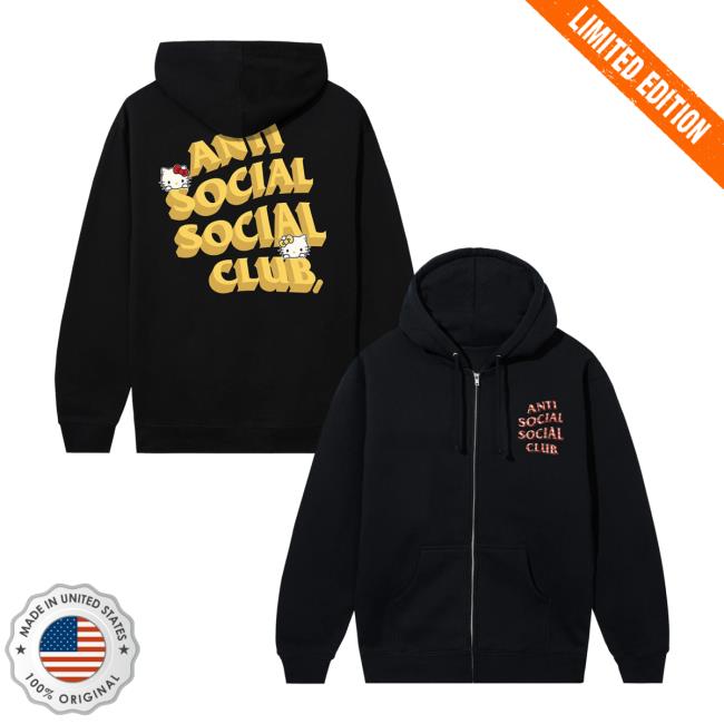 Antisocialsocialclub Merch Store Assc X Hello Kitty Hk Zip Up Hoodie Antisocialsocialclub Merch Store Assc X Hello Kitty Hk Zip Up Hoodie
