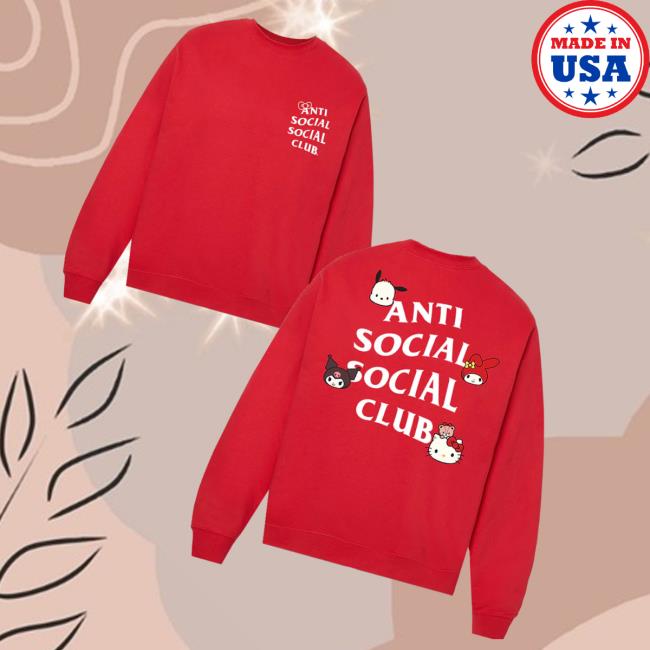 Sanrio Merch Store Anti Social Social Club X Hello Kitty And Friends Crewneck Sanrio Merch Store Anti Social Social Club X Hello Kitty And Friends Crewneck