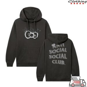 Sanrio Merch Store Anti Social Social Club X Hello Kitty And Friends Big Bow Hoodie