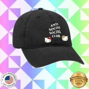 Sanrio Merch Store Anti Social Social Club X Hello Kitty Dad Cap