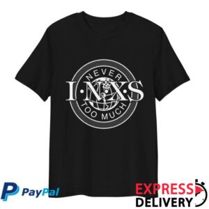 Inxs Merch Store Never Too Much Black T-Shirt