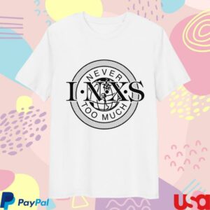 Inxs Merch Store Never Too Much White T-Shirt