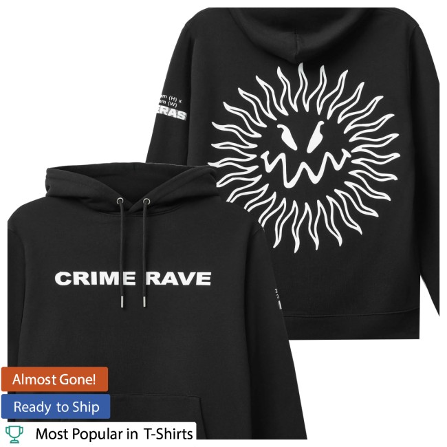 Sportsbanger Store Merch Cr!Me Rave Black Hoodie Sportsbanger Store Merch Cr!Me Rave Black Hoodie