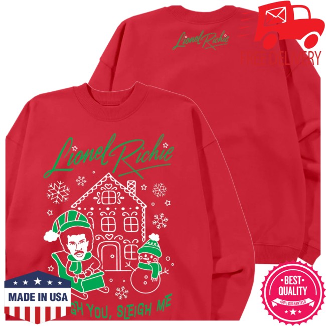 Lionel Richie Store Merch Lionel Richie Sleigh You, Sleigh Me Red Crewneck Lionel Richie Store Merch Lionel Richie Sleigh You, Sleigh Me Red Crewneck