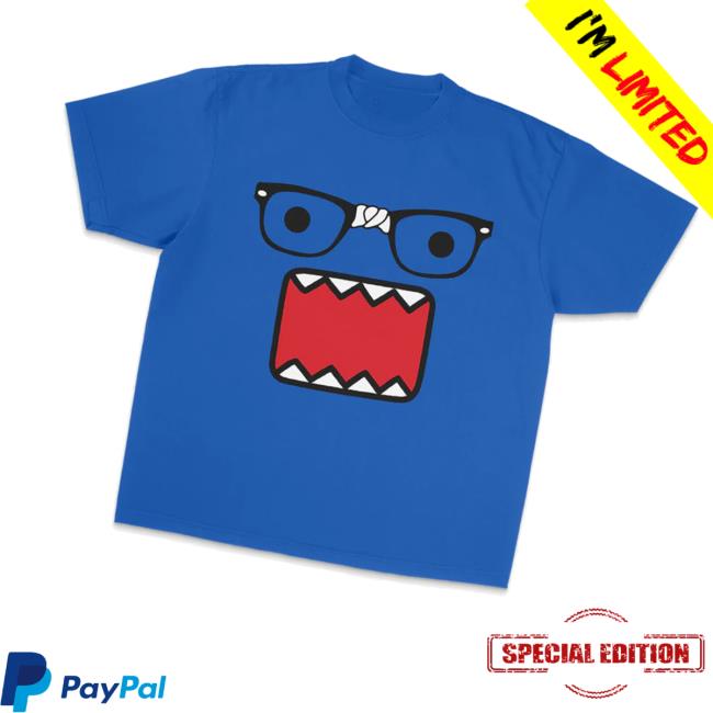 Domokun Merch Store Blue Nerd Glasses Tee Domokun Merch Store Blue Nerd Glasses Tee