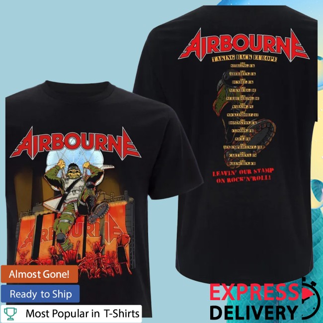 Airbourne Store Merch Scorch Incoming Summer Tour 25 Black Tee Airbourne Store Merch Scorch Incoming Summer Tour 25 Black Tee