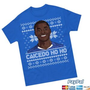 Spoofytees Store Merch Caicedo Ho Ho Moises Caicedo Christmas T Shirt