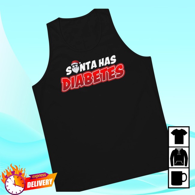 Papa Swolio Store Merch Santa Has Diabetes Premium Tank Top Papa Swolio Store Merch Santa Has Diabetes Premium Tank Top
