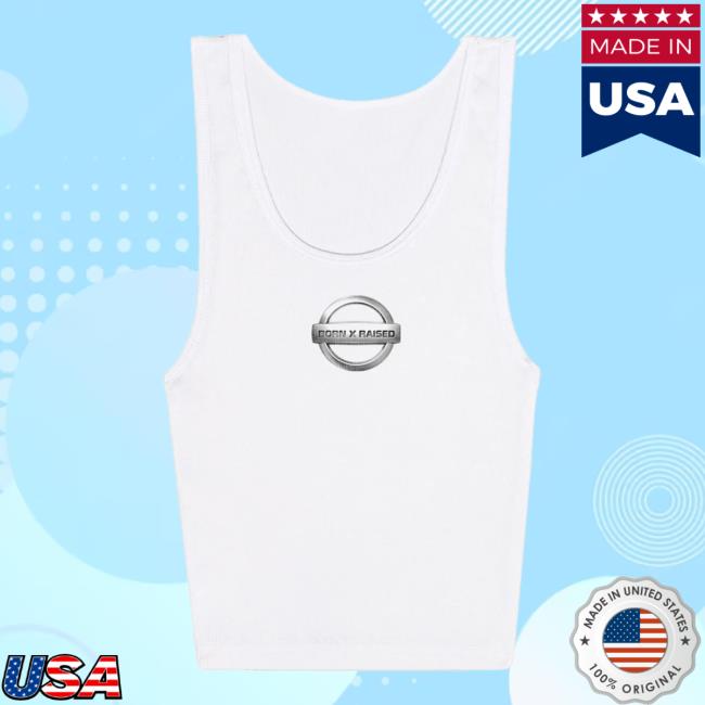 Born X Raised Merch Store Altima Cropped Tank White Born X Raised Merch Store Altima Cropped Tank White