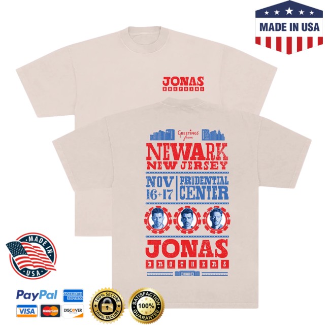 Jonas Brothers Store Merch Greetings From Newark New Jersey Your Hometown Shirt Jonas Brothers Store Merch Greetings From Newark New Jersey Your Hometown Shirt